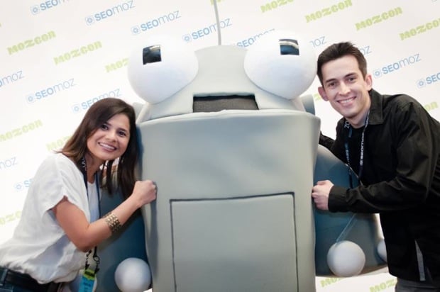 Aleyda Solis and Fabio Ricotta hang with Roger MozBot