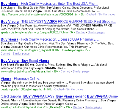 Google Results for "Buy Viagra"