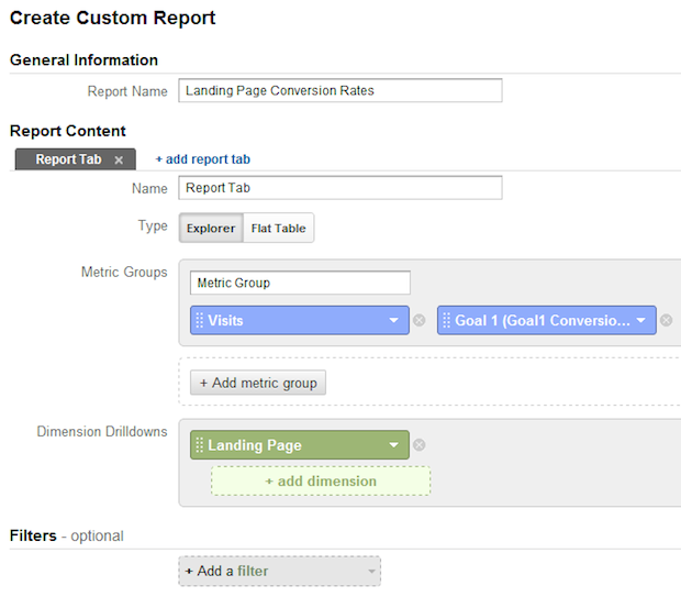 Create a custom report