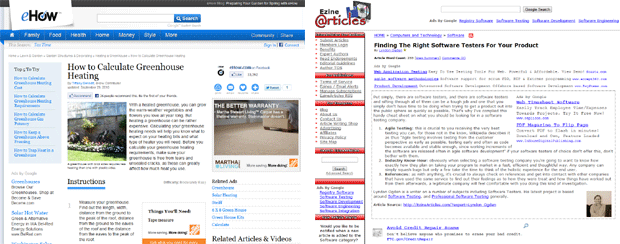 eHow.com vs. eZineArticles.com