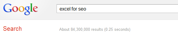 Search for [excel for seo]