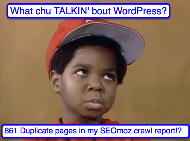gary coleman and duplicate seomoz pages
