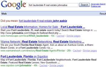 Google Search for Fort Lauderdale FL Real Estate JohnSabia
