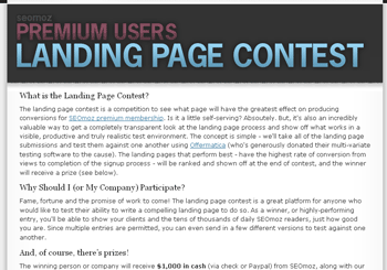 Landing Page Competition Screenshot