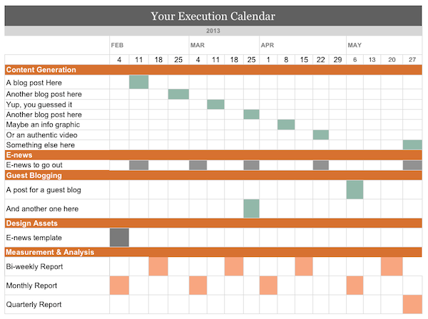 Sample Execution Calendar - Mack Web