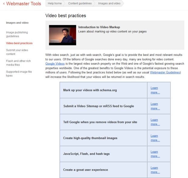 Google Video Best Practices