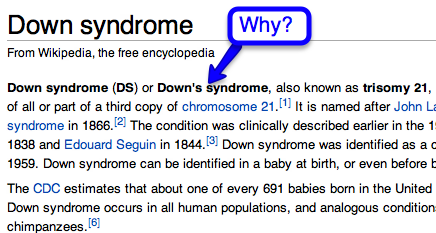 wikipedia down's
